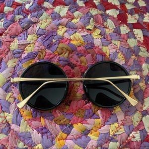 Black and gold round shades